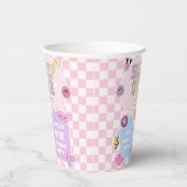 スリーポバー名門私立校風のバーシティパッチ誕生日パーティー 紙コップ (右)