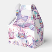 スリーポパーソナライズされたーバーガールバースデーパーティパステル フェイバーボックス (裏面サイド)