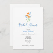 スリーポピーズウォーターカラーブーケ招待状 招待状 (正面/裏面)