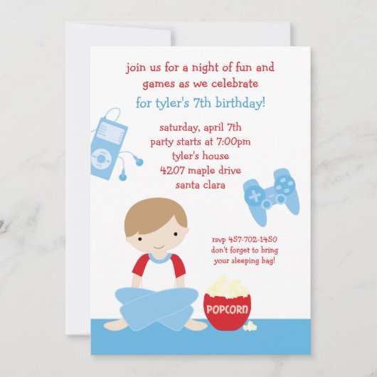 スリーポーバーパーティの招待状 招待状 (正面)