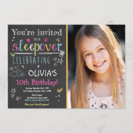 スリーポーバー招待状スランバーパーティーパジャマズガール 招待状