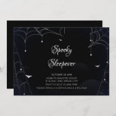 スリーポ不気味ーバーコブズブラックハロウィーン 招待状 (正面/裏面)