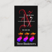 スリーマスケット銃手とナイトイニシャル 名刺 (裏面)