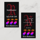 スリーマスケット銃手とナイトイニシャル 名刺 (正面/裏面)