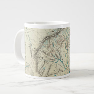 スリームのアラスカ中央地図 ジャンボコーヒーマグカップ