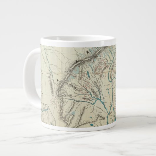 スリームのアラスカ中央地図 ジャンボコーヒーマグカップ (正面左)