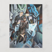 スリーメンズトランプ幾何学芸術アフターロックル ポストカード (正面)
