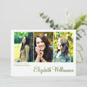 スリーモダンフォト卒業パーティー招待状 招待状 (スタンド正面)