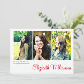 スリーモダンフォト卒業パーティー招待状 招待状 (スタンド正面)