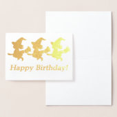 スリーリトルウィッチ誕生日カード 箔カード (ディスプレー)