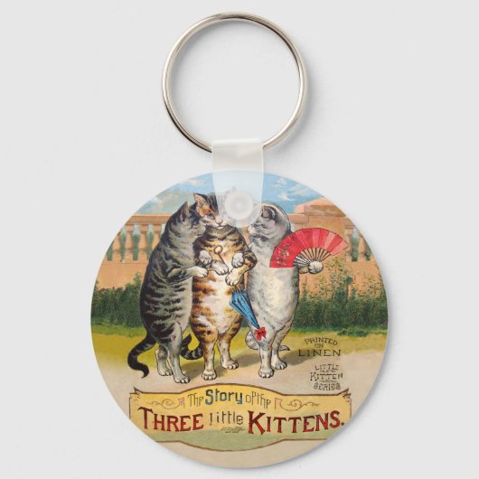 スリーリトルキッチンマザーグースイラストレーション キーホルダー (正面)