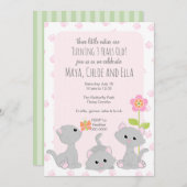 スリーリトルキテンス招待状 招待状 (正面/裏面)