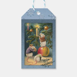スリーリトルネズミツ飾リーホリデーギフトラベル ギフトタグ