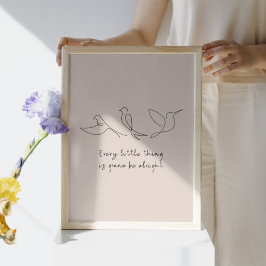 スリーリトルバーズソングキッズベッドルームアートプリント ポスター