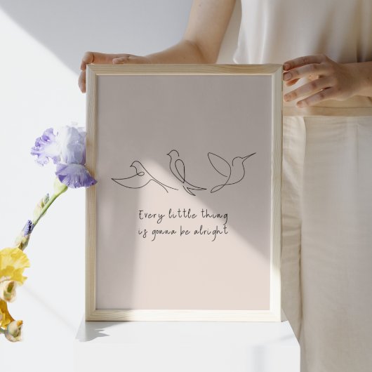 スリーリトルバーズソングキッズベッドルームアートプリント ポスター