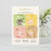 スリーリトルピッグ&ビッグバートウルフ誕生日 招待状 (スタンド正面)