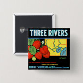 スリーリバーズイチゴ 缶バッジ (正面&裏面)