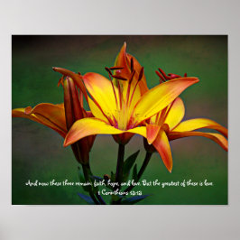 スリーリリー聖なる書物、 経典写真アートプリント ポスター