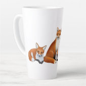 スリーレッドキツネファインアート カフェラテマグ (左アングル)