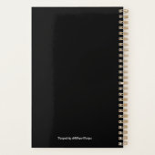 スリーレッドローズフラワーカスタム文字 プランナー手帳 (裏面)