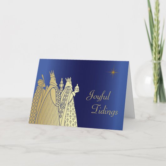 スリーワイズマンカスタムクリスマスグリーティングカード シーズンカード (正面)