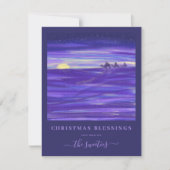 スリーワイズメンウォーターカラーカスタムクリスマス シーズンカード (正面)