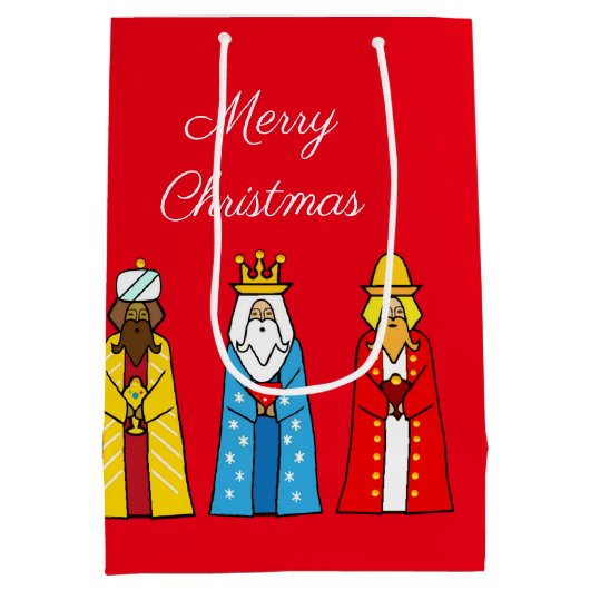 スリーワイズメンオンレッドミディアム抱き枕 ミディアムペーパーバッグ (裏面)