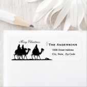 スリーワイズメンシルエット差出人住所ラベル ラベル (インサイチュ)