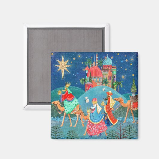 スリーワイズメンズキングスホリデークリスマス マグネット (正面/裏面)