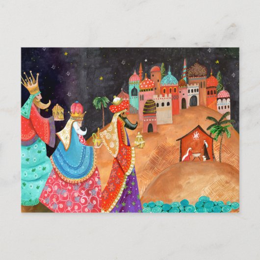 スリーワイズメンズクリスマスホリデーポストカード シーズンポストカード (正面)