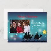 スリーワイズメンズファミリーポートレートグリーティングカード シーズンカード (正面/裏面)