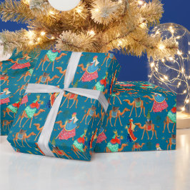 スリーワイズメンロスレイエスマグスクリスマスホリデー ラッピングペーパー