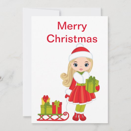 スリー付きクリスマスドール シーズンカード (正面)