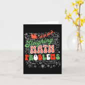 スリー数学の問題数学の先生クリスマス カード (黄色い花)