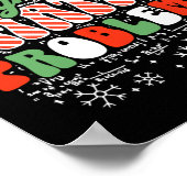 スリー数学の問題数学の先生クリスマス ポスター (角)