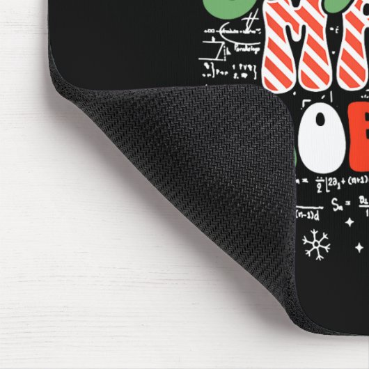 スリー数学の問題数学の先生クリスマス マウスパッド (コーナー)