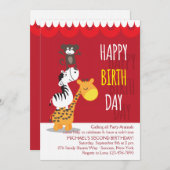 スリー誕生日フレンド招待状 招待状 (正面/裏面)