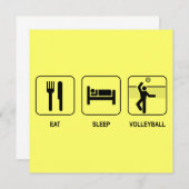 スリー食べプバレーボール招待状 招待状 (正面/裏面)