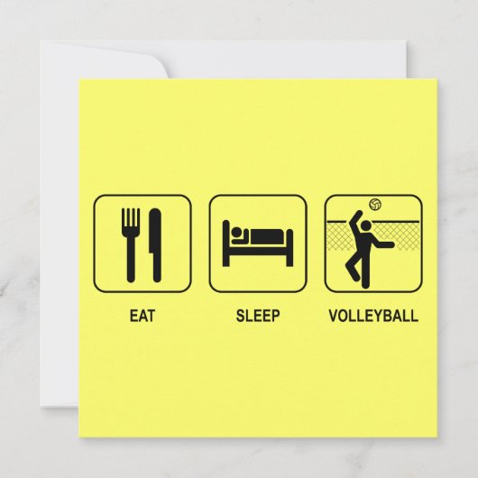 スリー食べプバレーボール招待状 招待状 (正面)