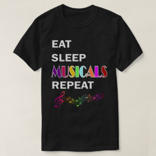 スリー食べプミュージカルリピート音楽愛好者ギフト Tシャツ