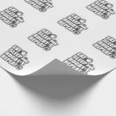 スリー食べプラグビーリピートフットボールスポーツ ラッピングペーパー (角)