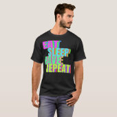 スリー食べプリピートデザインEdm Rave Pullover Tシャツ (正面フル)