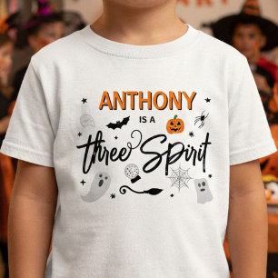 スリー・スピリット!ハロウィン3歳の誕生日パーティー トドラーTシャツ