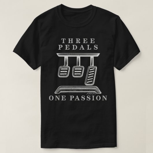 スリー・ペダル・ワン・パッション Tシャツ (デザイン正面)