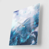 スリ遊ルを求めるイルカ スクエア壁時計 (傾斜)