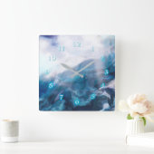 スリ遊ルを求めるイルカ スクエア壁時計 (ホーム)