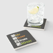 スリ食べープアニメリピートギフトアイディアコスプレイヤー ストーンコースター (横)