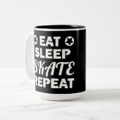 スリ食べープスケートの繰り返し、ローラーダービー ツートーンマグカップ (正面左)