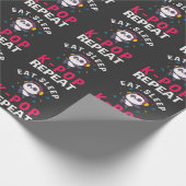 スリ食べープKPopリピートかわいいパンダ ラッピングペーパー (角)