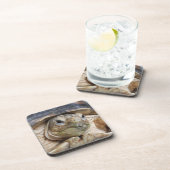 スルカタカメ顔クローズアップ飲料 コースター (右側)